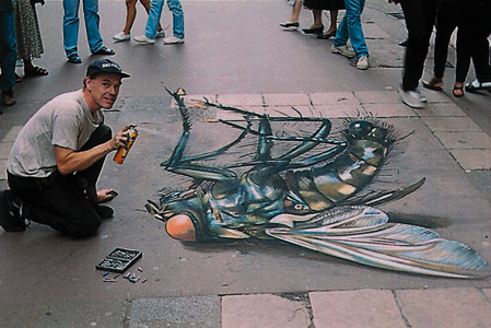 Worldâ€™s Biggest Fly-Spray by Julian Beever